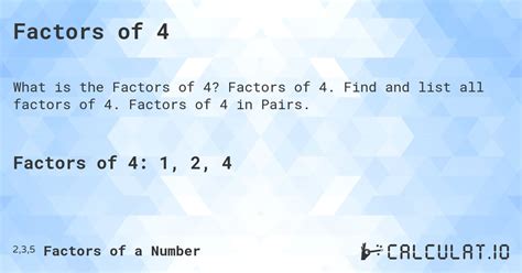 all factors of 4.